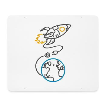 Vergesst nicht, aufzuladen (für helle Hintergründe) - Mousepad (Querformat) - Weiß - Vorne