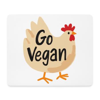 Go Vegan Cute Chicken - Mousepad (Querformat) - Weiß - Vorne