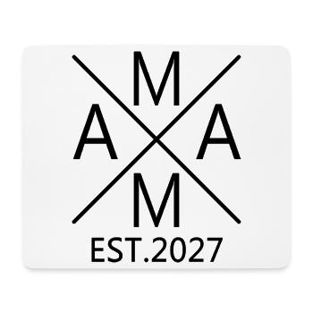 Mama Est. 2027 Mutter seit 2027 Werdende Mama 2027 - Mousepad (Querformat) - Weiß - Vorne
