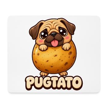 Funny Cute Pugtato Pug Potato Kawaii Dog - Mousepad (Querformat) - Weiß - Vorne