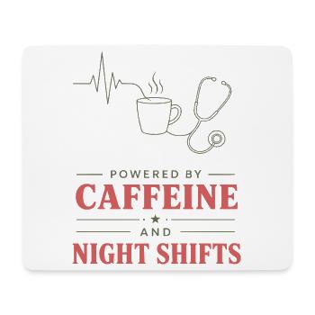 Kaffee und Nachtschicht Motiv - Mousepad (Querformat) - Weiß - Vorne