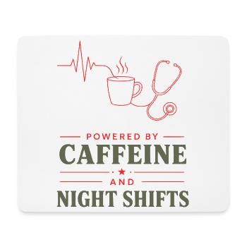 KaffeeKraft Nachtschicht - Mousepad (Querformat) - Weiß - Vorne
