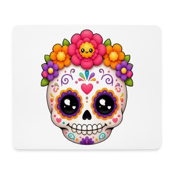 Halloween Sugar Skull Sugarskull kawaii - Mousepad (Querformat) - Weiß - Vorne