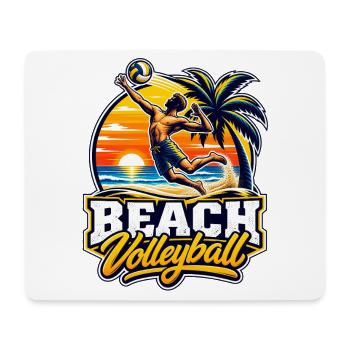 Beach Volleyball Sunset Summer Vibes - Power - Mousepad (Querformat) - Weiß - Vorne