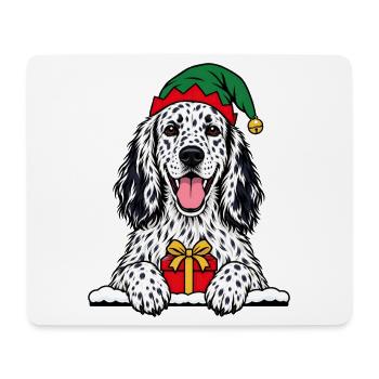 Weihnachten English Setter - Mousepad (Querformat) - Weiß - Vorne