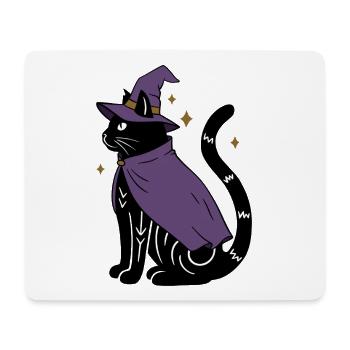 Magische Halloween Katze als Hexe - Bunt - Mousepad (Querformat) - Weiß - Vorne