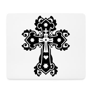 gothique croix religieuse croix - Tapis de souris (format paysage) - blanc - Devant