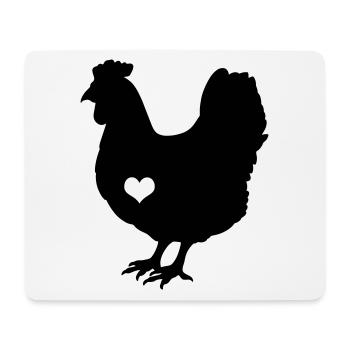 Poulet poulets ferme animaux fermier idée cadeau - Tapis de souris (format paysage) - blanc - Devant