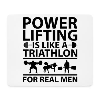 Powerlifting Triathlon - Mousepad (Querformat) - Weiß - Vorne
