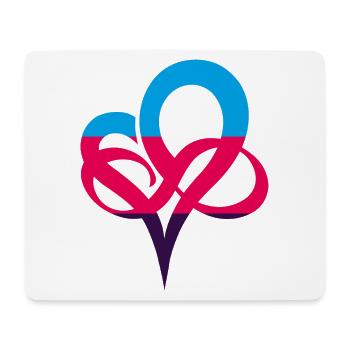 Polyamorie Flagge Infinity Heart Unendlichherz - Mousepad (Querformat) - Weiß - Vorne