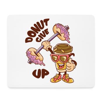Lustige Kaffeetasse Gewichtheben Donut Hanteln - Mousepad (Querformat) - Weiß - Vorne