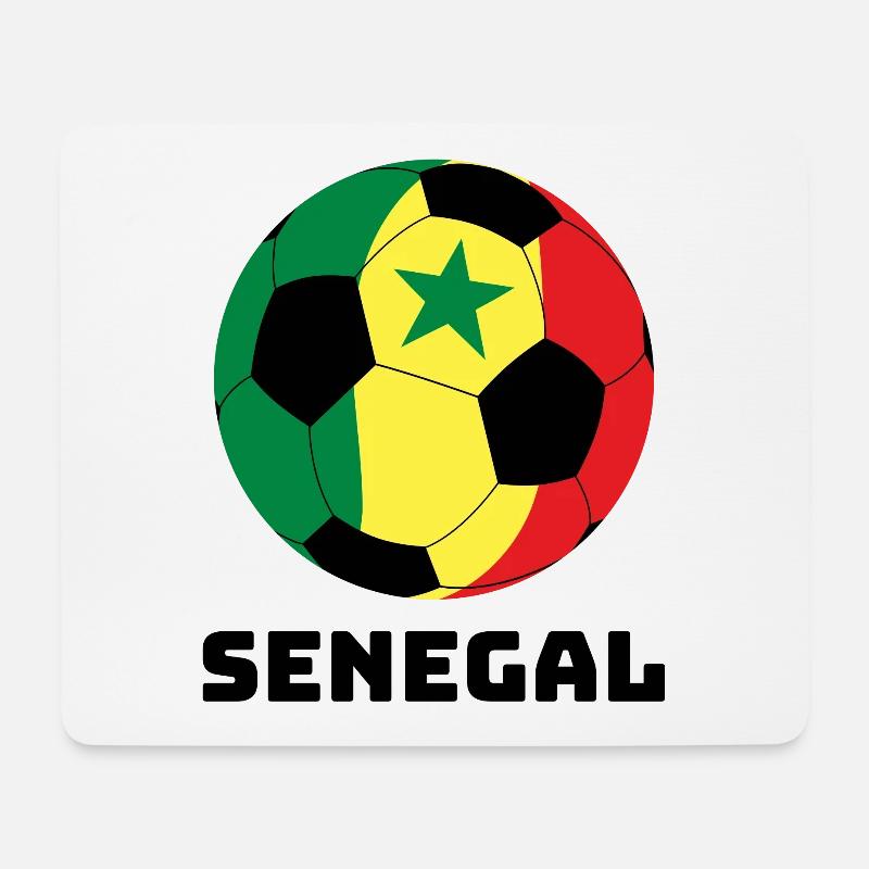 Senegal Fußball Senegal Geschenk Sport - Mousepad (Querformat) - Weiß