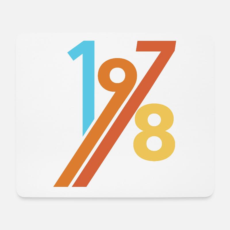 1978 SHIRT VINTAGE RETRO 70er - Mousepad (Querformat) - Weiß