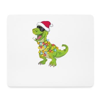 Noël casquette de dino cool cadeau de Noël - Tapis de souris (format paysage) - blanc - Devant