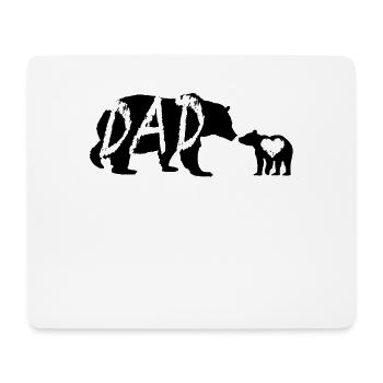 Dad and baby bear daddy 2019 bear kid gift - Mouse Pad (horizontal) - white - Front