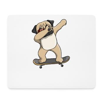 Dabbing pug sunglasses skater boy gift - Mouse Pad (horizontal) - white - Front