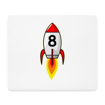 Rocket Boy 8th Birthday Girl Gift - Mouse Pad (horizontal) - white - Front