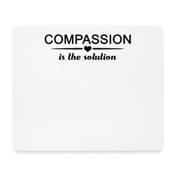 La compassion est la solution problème problème sentiment - Tapis de souris (format paysage) - blanc - Devant