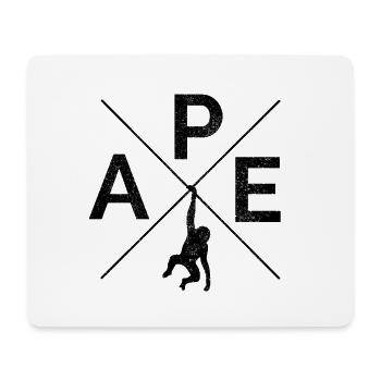 APE Monkey Affe Primat Afrika Wildtier Geschenk - Mousepad (Querformat) - Weiß - Vorne
