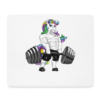 Unicorn deadlift workout bodybuilder gift - Mouse Pad (horizontal) - white - Front