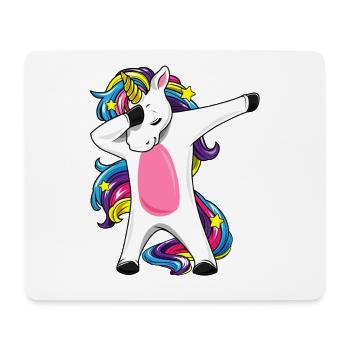 Dabbing Einhorn Regenbogen Mädchen Geschenk - Mousepad (Querformat) - Weiß - Vorne
