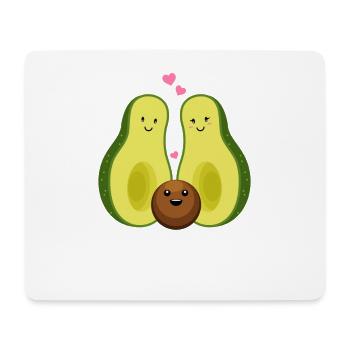 Avocado Familie Baby schwanger Babyparty Geschenk - Mousepad (Querformat) - Weiß - Vorne