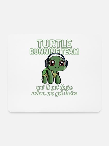 Schildkröte Laufgruppe Team joggen Läufer Geschenk - Mousepad (Querformat) - Weiß