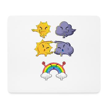 Sun cloud rainbow fusion gift anime - Mouse Pad (horizontal) - white - Front