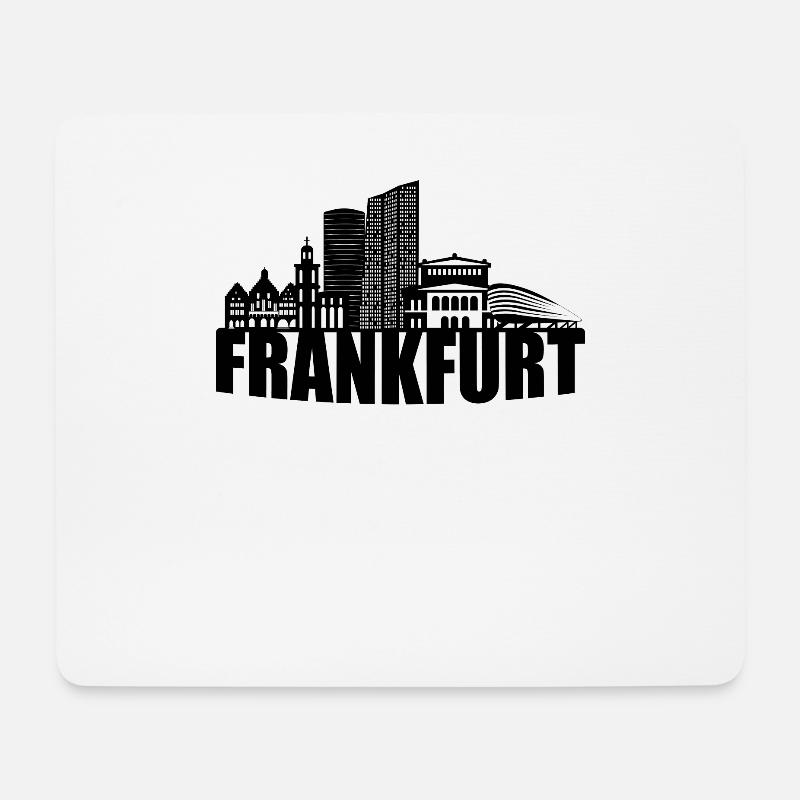 Frankfurt Am Main Skyline Frankfurter Stadt Motiv - Mousepad (Querformat) - Weiß