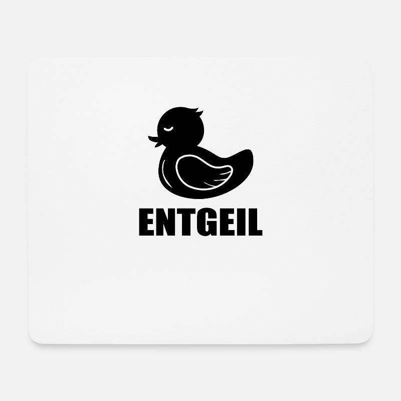 Ente Entgeil Motiv Entchen Gummiente Quitscheente - Mousepad (Querformat) - Weiß