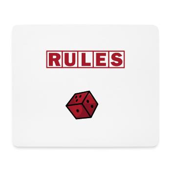 Brettspielsüchtige Tabletop-Spielregeln, die Geschenk sagen - Mousepad (Querformat) - Weiß - Vorne