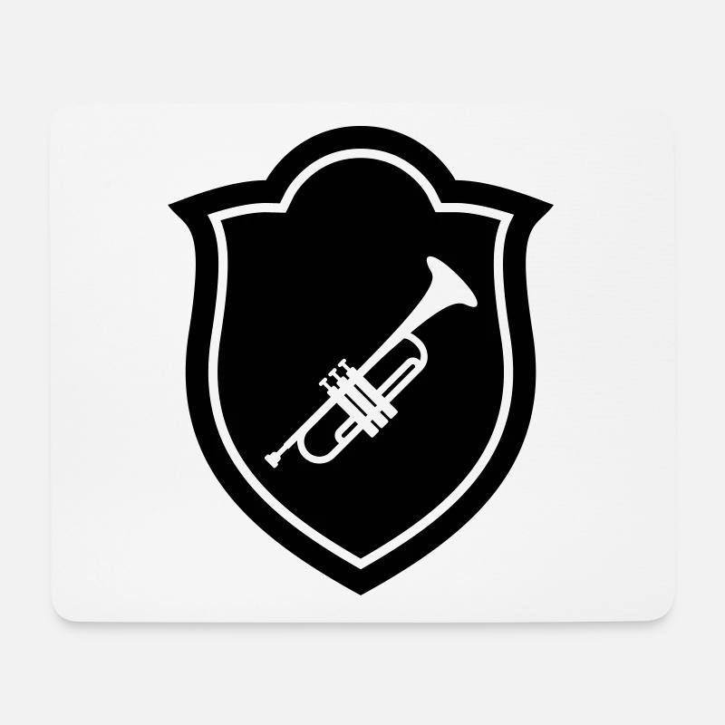 Trompete / Trompeter - Mousepad (Querformat) - Weiß
