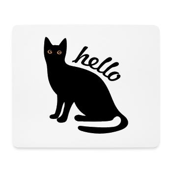 Hello Cat Gift Cat Lover Pets - Mouse Pad (horizontal) - white - Front
