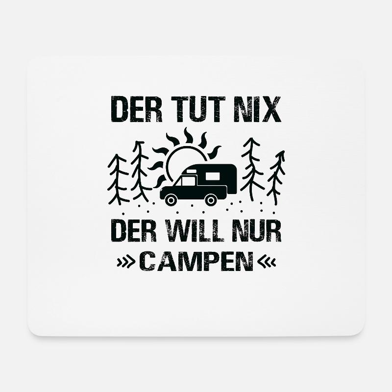 Der Tut Nix Der Will Nur Campen Pickup Camper - Mousepad (Querformat) - Weiß