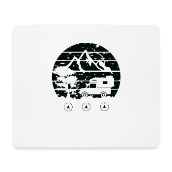 Pickup Cabine de camping vintage Camping - Tapis de souris (format paysage) - blanc - Devant