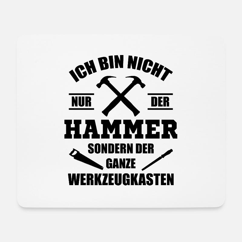 Hammer Zimmermann Geschenk Handwerker Werkzeug - Mousepad (Querformat) - Weiß