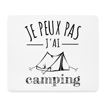 je peux pas j’ai camping humour campeur sport - Tapis de souris (format paysage) - blanc - Devant