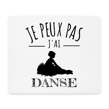 je peux pas j'ai danse classique danseuse humour - Tapis de souris (format paysage) - blanc - Devant