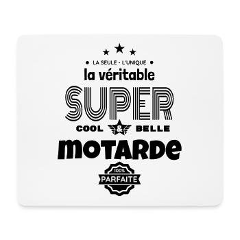 super motarde 100% parfaite humour - Tapis de souris (format paysage) - blanc - Devant