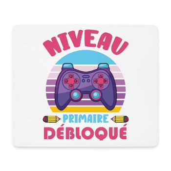 Niveau Primaire Débloqué rentrée scolaire école - Tapis de souris (format paysage) - blanc - Devant
