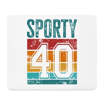 40th Birthday 40 Years Old Sporty 40 - Mouse Pad (horizontal) - white - Front