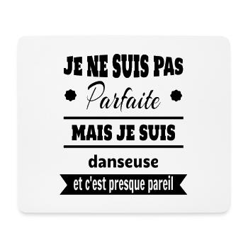 Pas parfaite mais Danseuse classique moderne - Tapis de souris (format paysage) - blanc - Devant