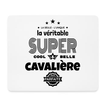 super cavalière 100% parfaite humour - Tapis de souris (format paysage) - blanc - Devant