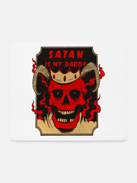 Satan ist mein Vater - Mousepad (Querformat) - Weiß