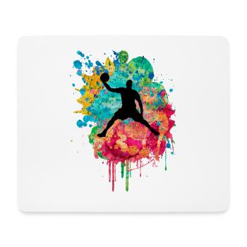 Basketballspieler - PopArt - Mousepad (Querformat) - Weiß - Vorne