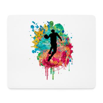 Basketballspieler - PopArt - Mousepad (Querformat) - Weiß - Vorne