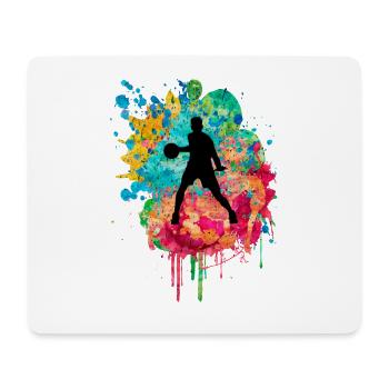 Basketballspieler - PopArt - Mousepad (Querformat) - Weiß - Vorne