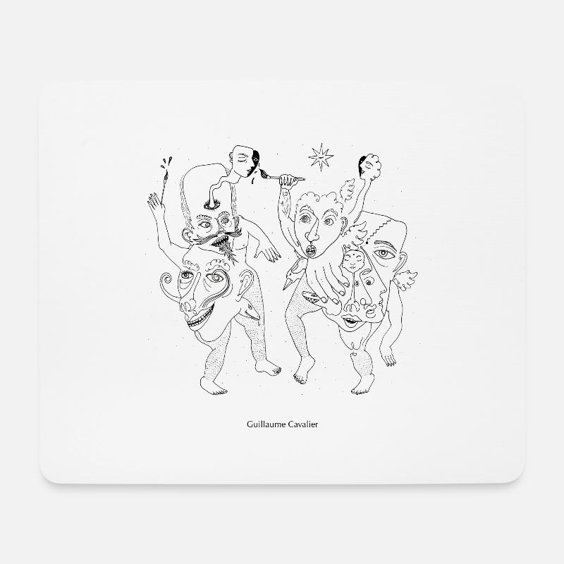 Der Krieg der Maler - Mousepad (Querformat) - Weiß