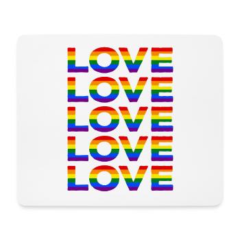 Pride LGBT LGBTQ Rainbow Flag Love CSD Gift - Mouse Pad (horizontal) - white - Front