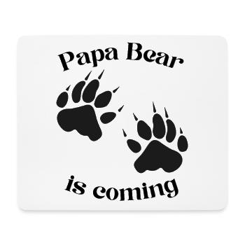 Papa Bear Paw Print – Family Dad Shirt - Mousepad (Querformat) - Weiß - Vorne